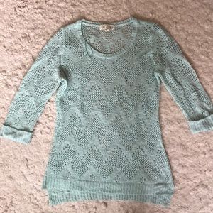TEAL. half sleeve super cute top